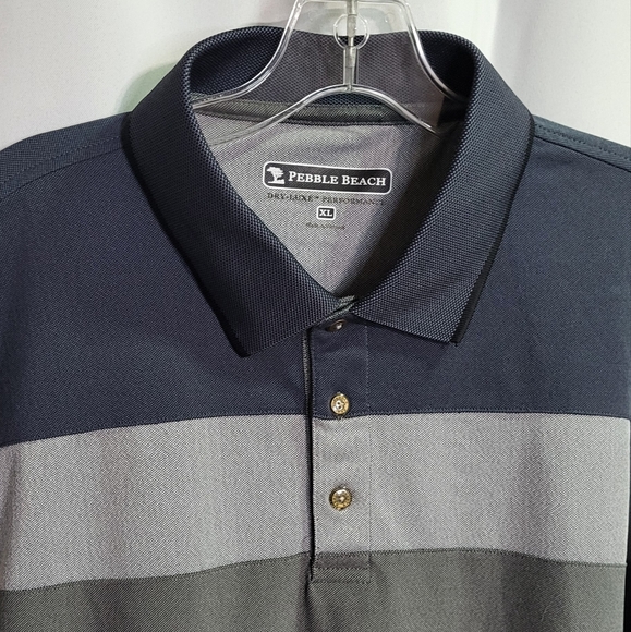 Pebble Beach Men's Colorblock Three Button Short Sleeve Polo Shirt Size XL - Picture 4 of 7